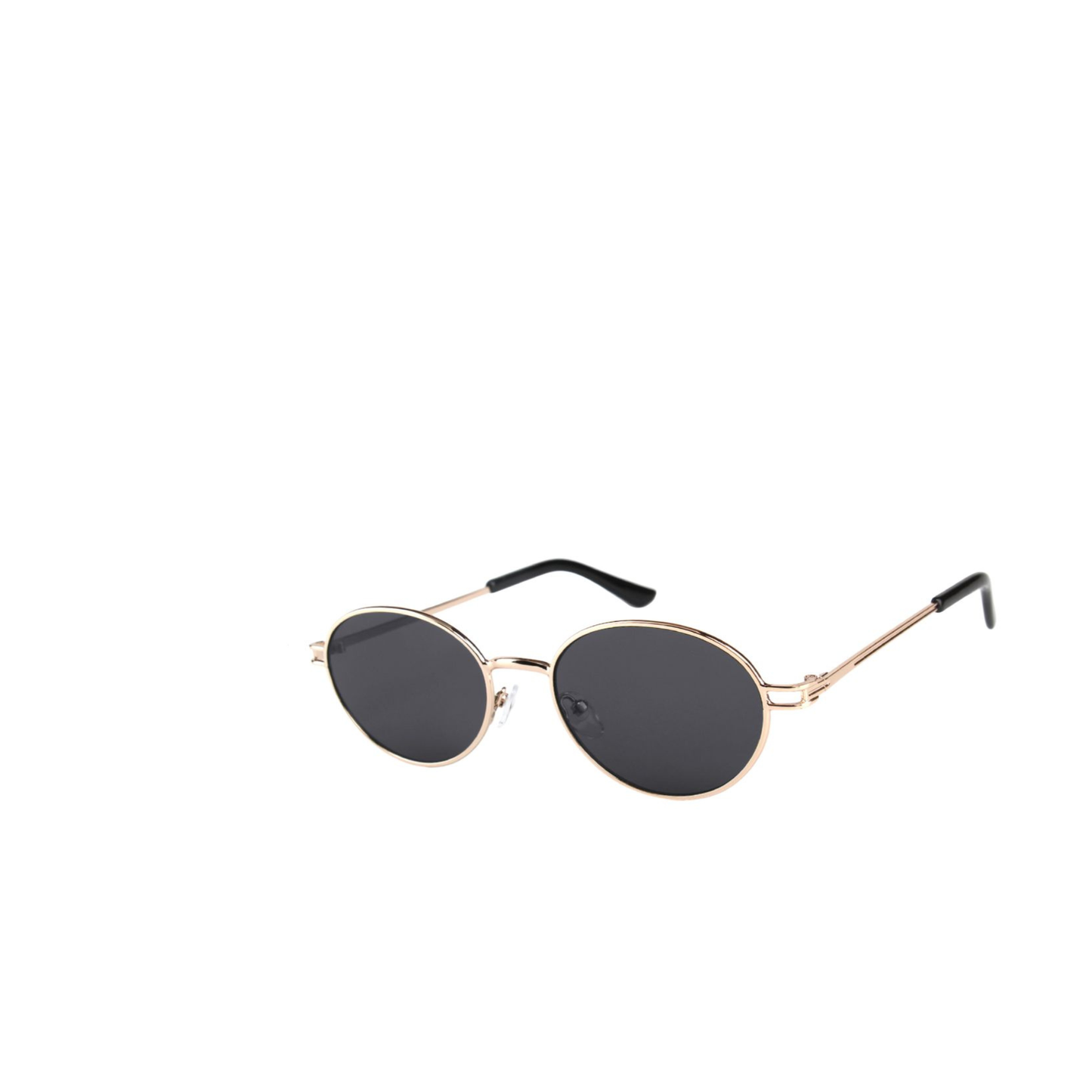 Metal Oval Sunglasses in Gold