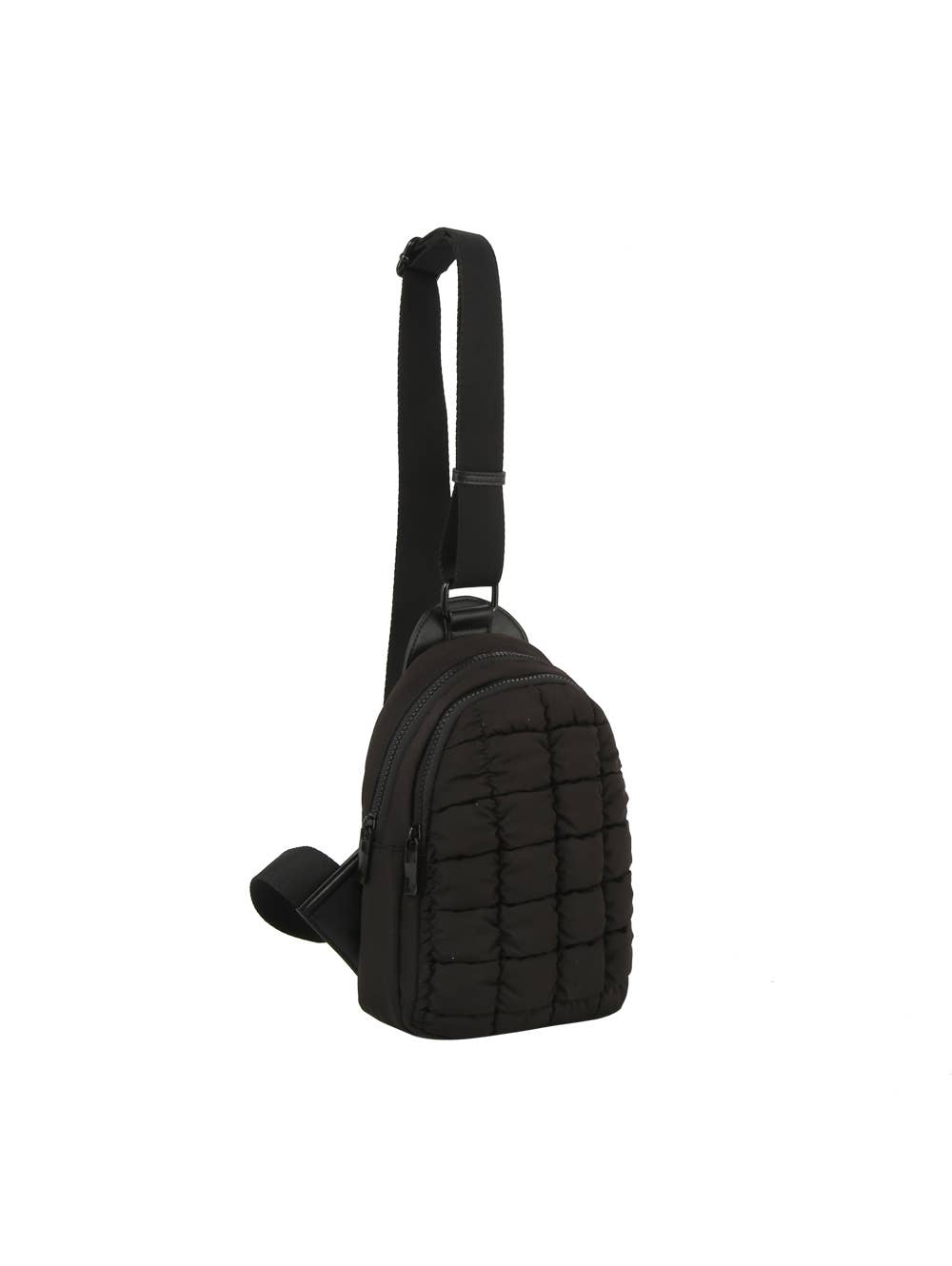 Metro Muse Puffy Quilted Nylon Sling Crossbody Bag