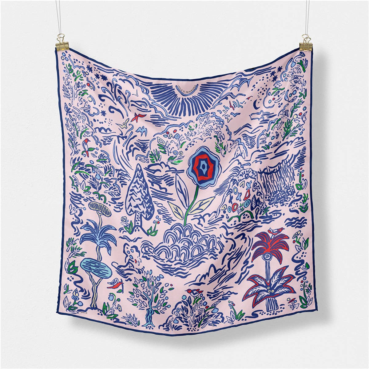 Sweet Satin Square Scarf for Women