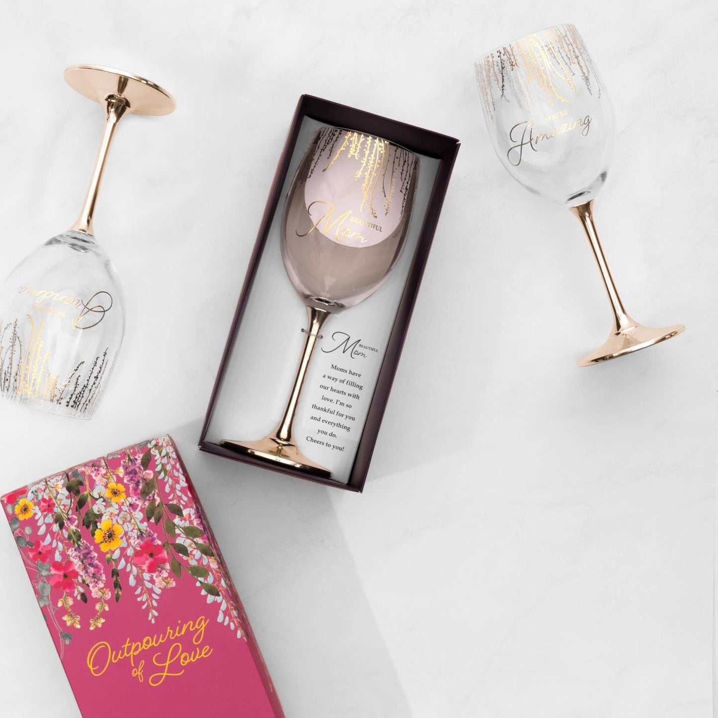 Mom  - Gift Boxed 19 oz Crystal Wine Glass