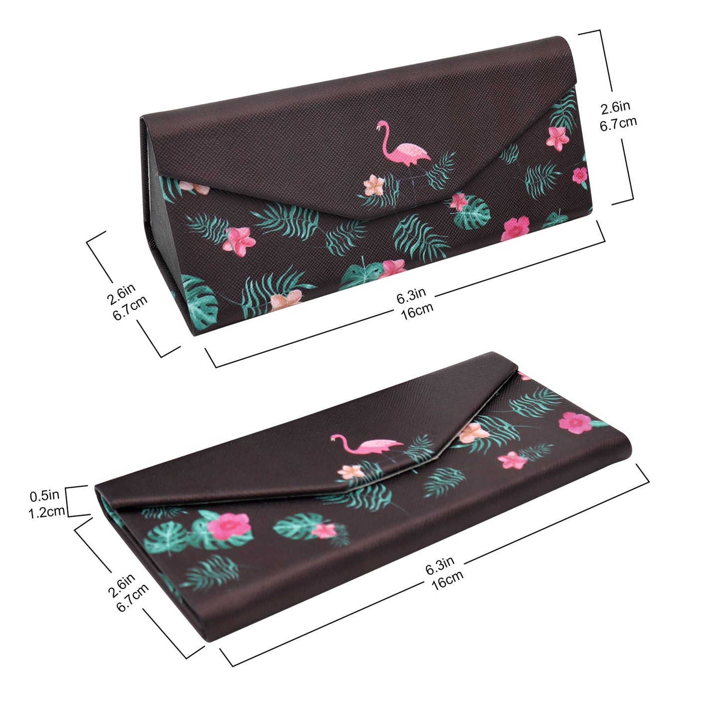 Flamingo Glasses Case – Cute Animals – Vegan Leather