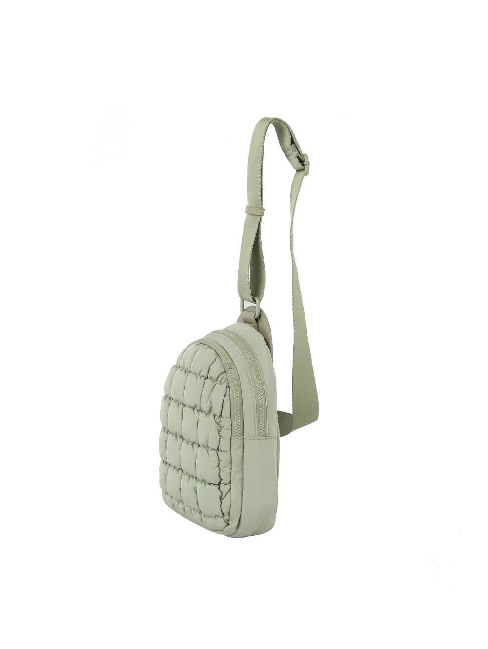 Metro Muse Puffy Quilted Nylon Sling Crossbody Bag