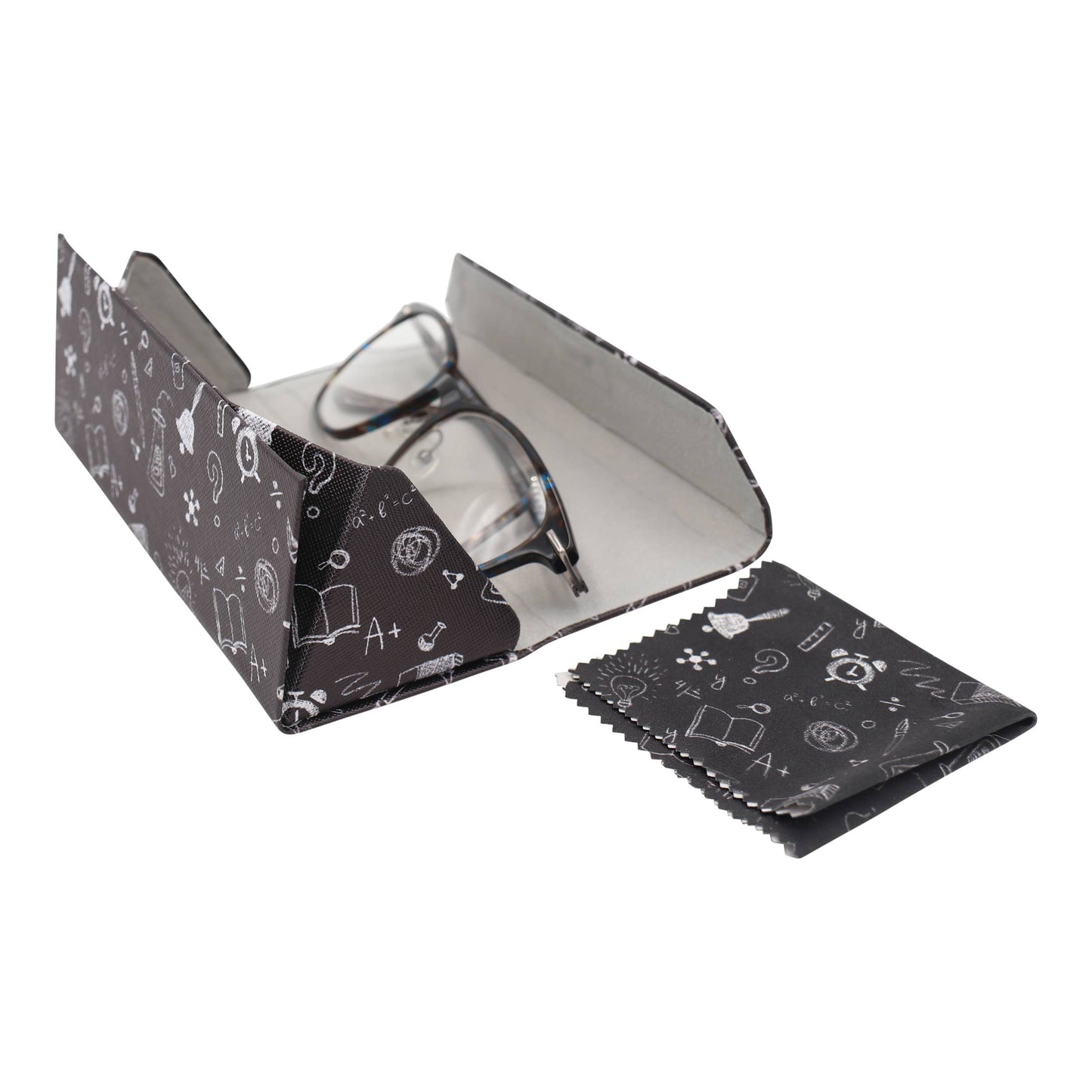 Glasses Case With Cleaning Cloth for Eyeglasses, Sunglasses