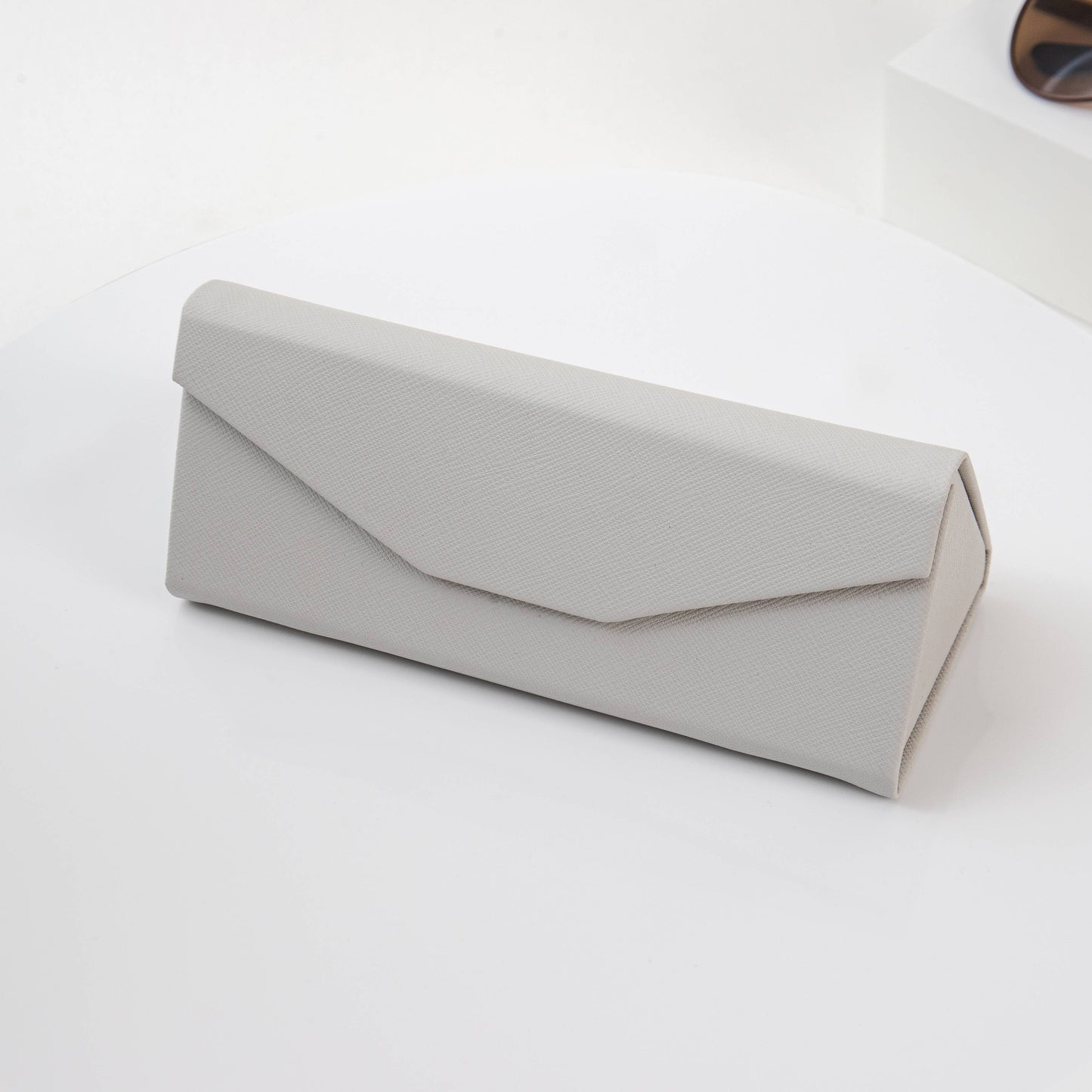 Vegan Leather Hard Shell Folding Sunglasses Glasses Case