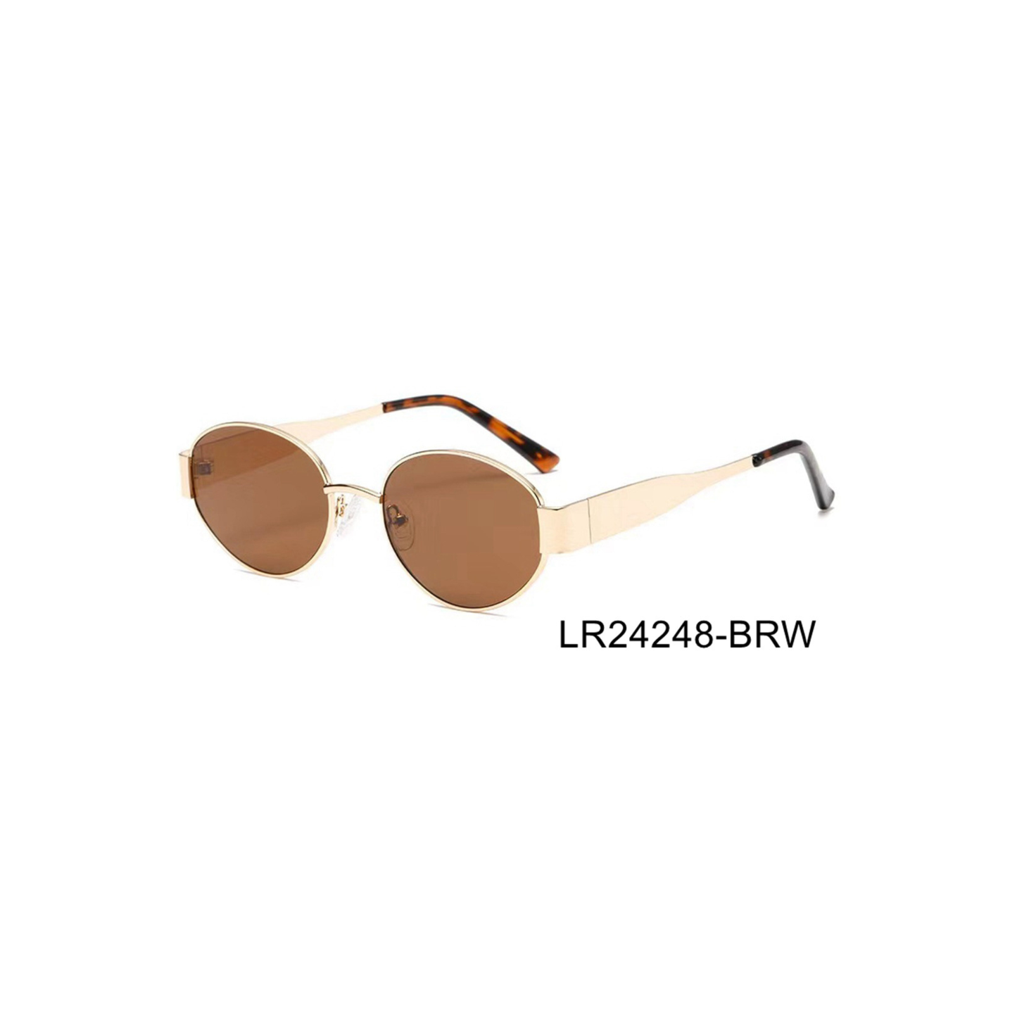 Retro Round Metal Sunglasses in Gold / Green